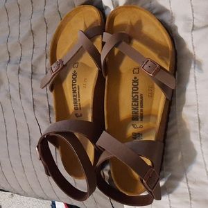 Birkenstock Yara BIRKO-FLOR NUBUCK Mocha Size 40